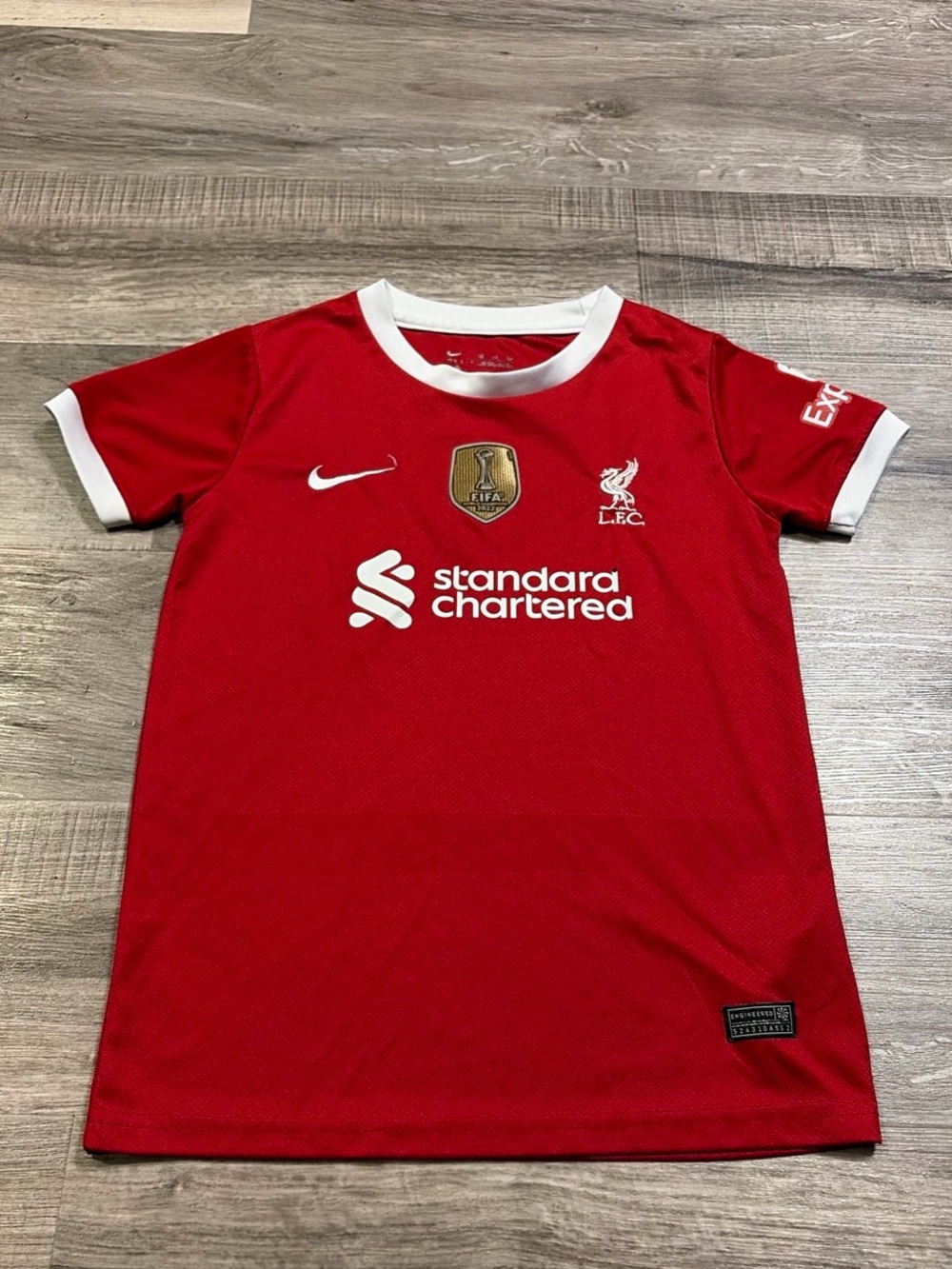 Nike Kids' Liverpool Red Soccer Jersey with White Trim